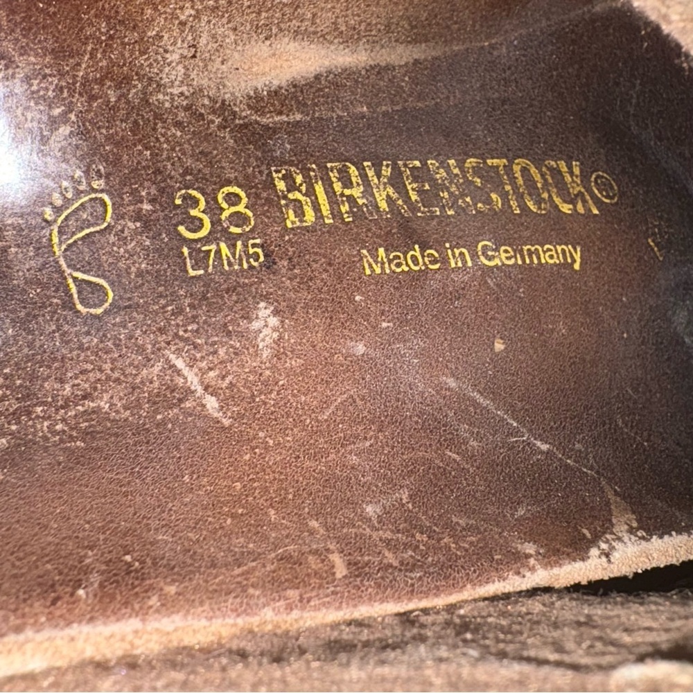Birkenstock Gizeh thong sandals oiled leather Habana brown sz 38 Women 7 Men 5 - Picture 7 of 10